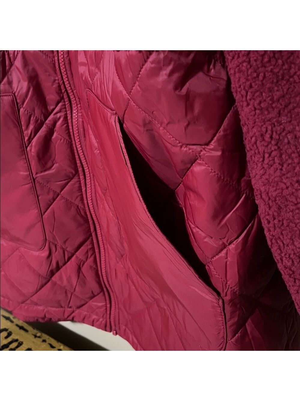 Lands' End Women's Burgundy Hooded Jacket. XL (18). Like new - Picture 4 of 11